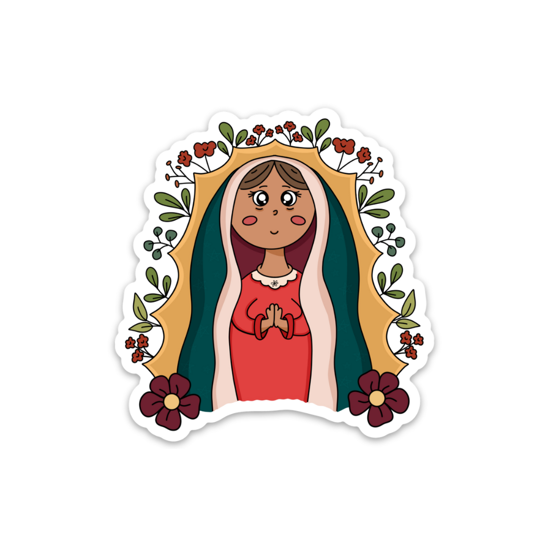 Virgencita de Guadalupe Weatherproof Sticker