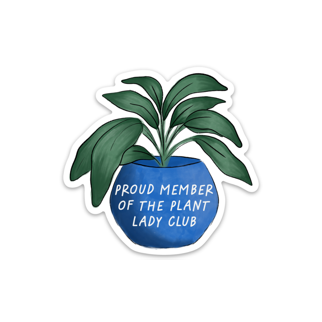 Plant Lady Club Weatherproof Sticker