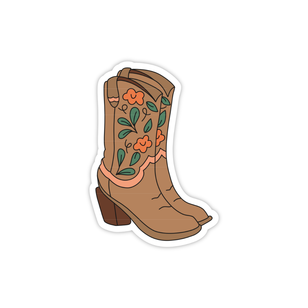 "Cowgirl Boots" Weatherproof Sticker