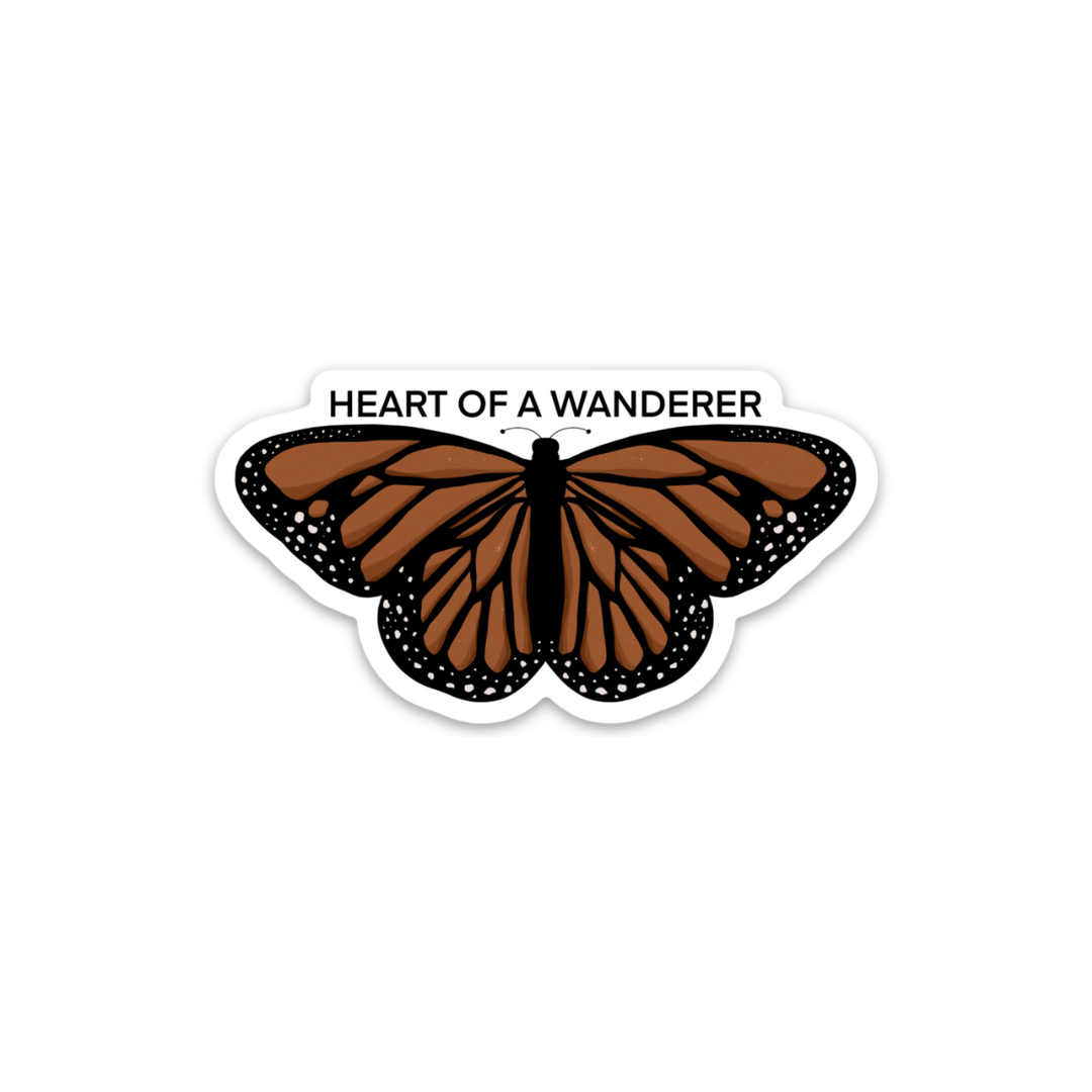 "Heart of a Wanderer" Weatherproof Sticker