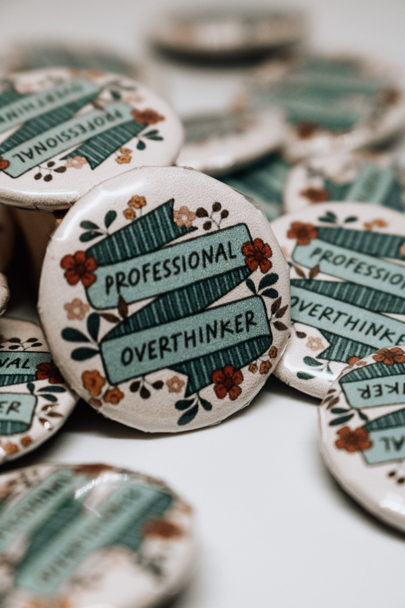 "Professional Overthinker" Button