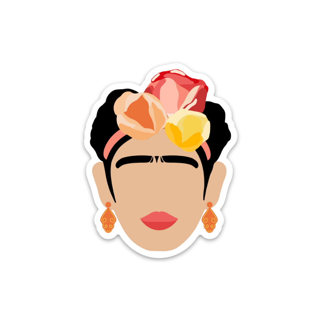 Frida Kahlo Abstract Portrait Weatherproof Sticker