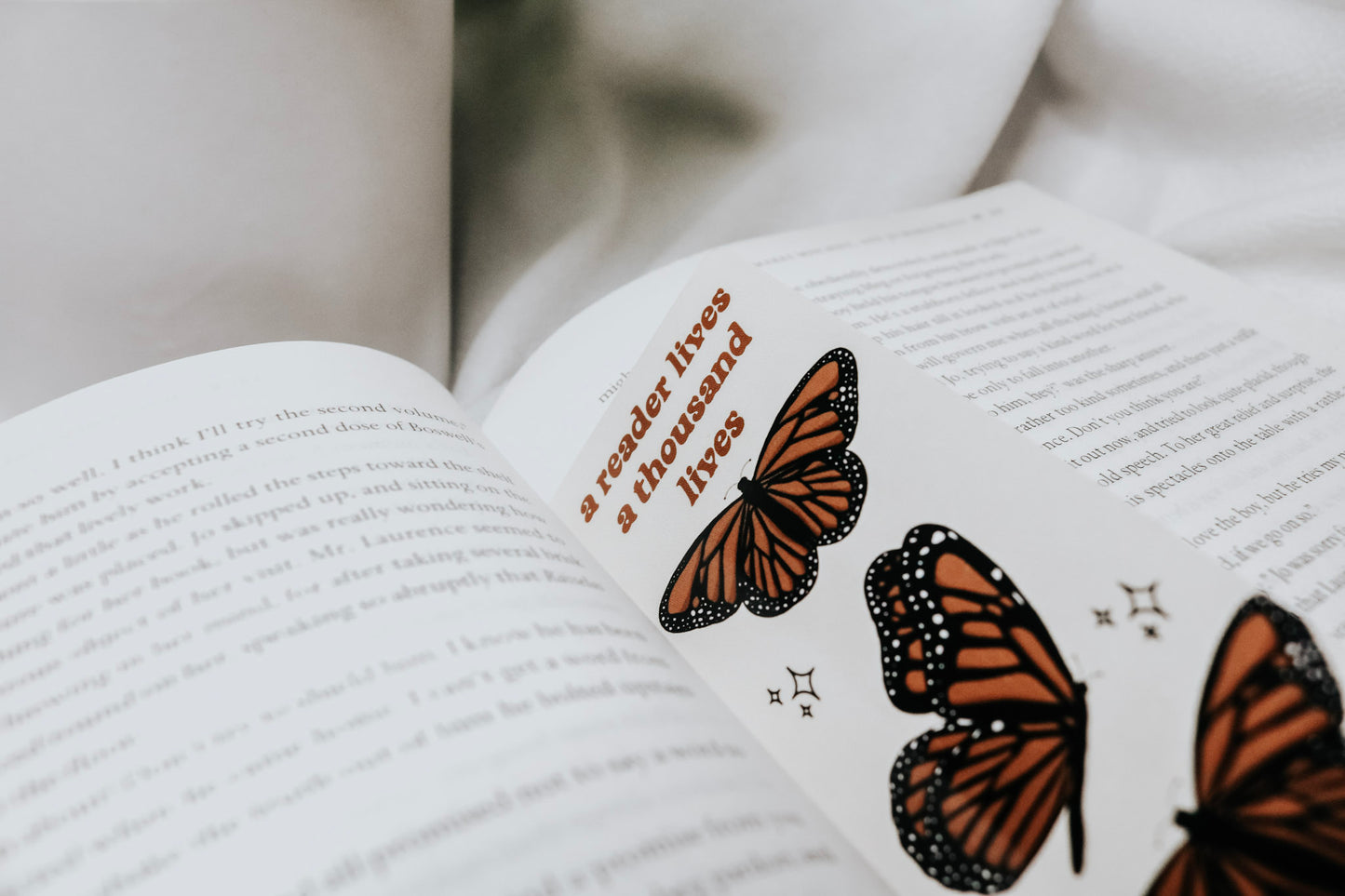 "A Reader Lives a Thousand Lives" Bookmark