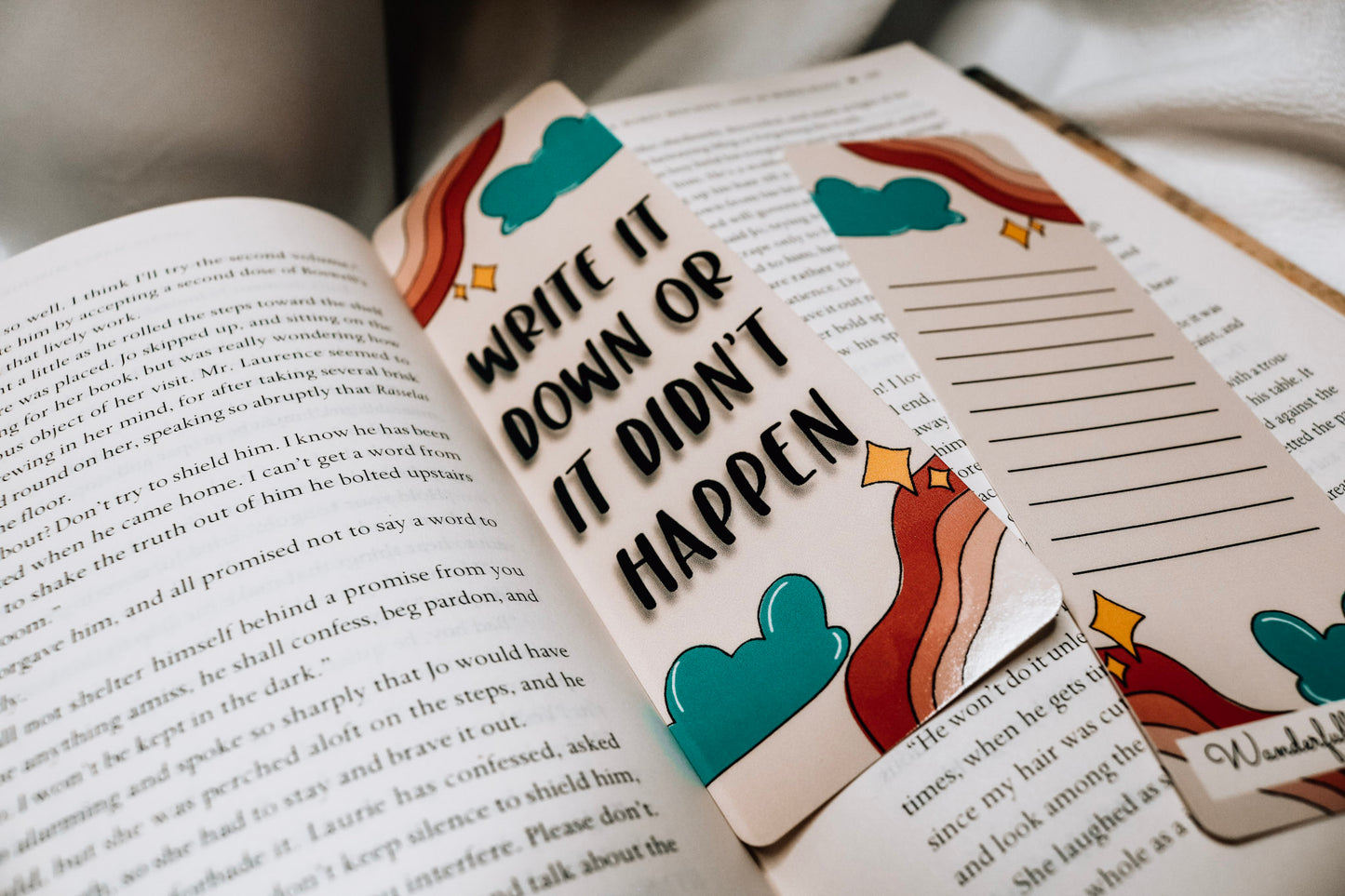 "Write it Down or it Didn't Happen Bookmark | List of Books Read on Back | Interactive Bookmark
