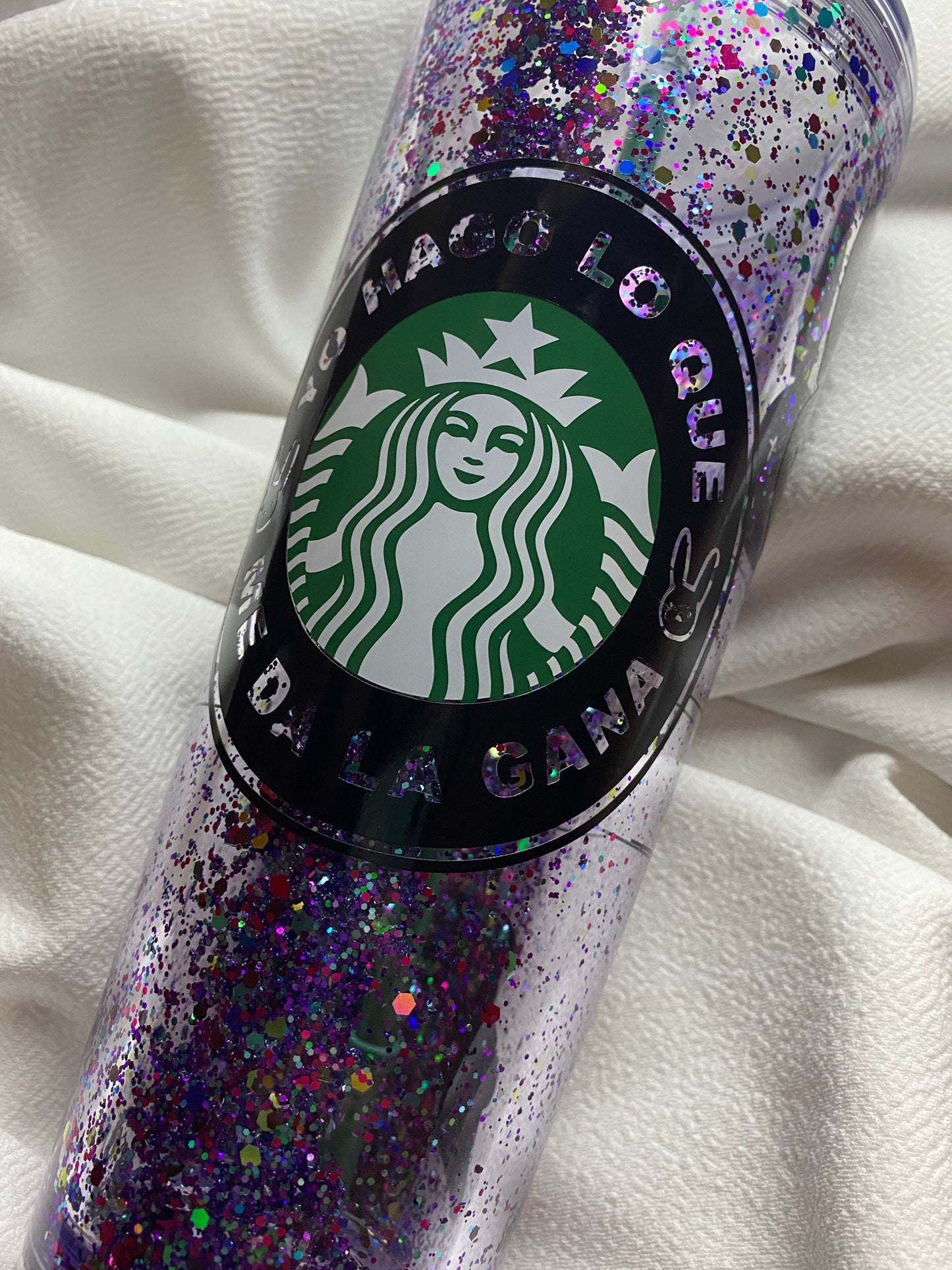 Bad Bunny Starbucks Snowglobe Tumbler | Starbucks Venti Acrylic Tumbler | Personalized Tumbler