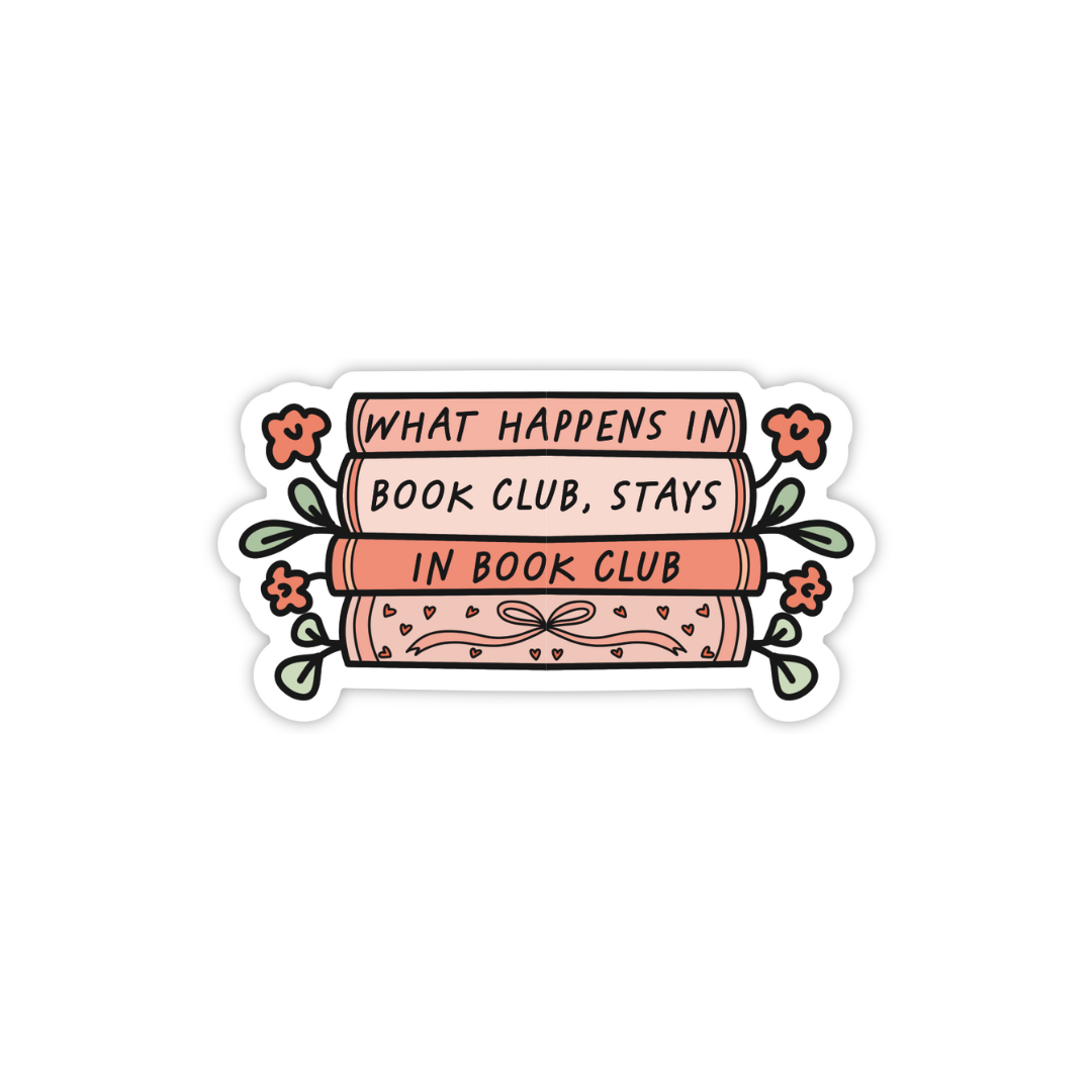 "Book Club Oath" Weatherproof Sticker